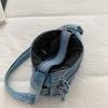 Womens Denim Crossbody Bag Casual Small Shoulder Purse Multi Zipper Handbag for Daily Use