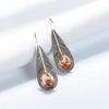 Orange Copper Turquoise Gemstone 925 Sterling Silver Handcrafted Earrings 2.00" EE-72-36