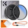 Concept 95mm PL Filter with Lens Cap for Reflection High Thin Circular Polarizing CPL Includes 1 Cleaning Cloth K&F Reduction, Transmission, Frame,
