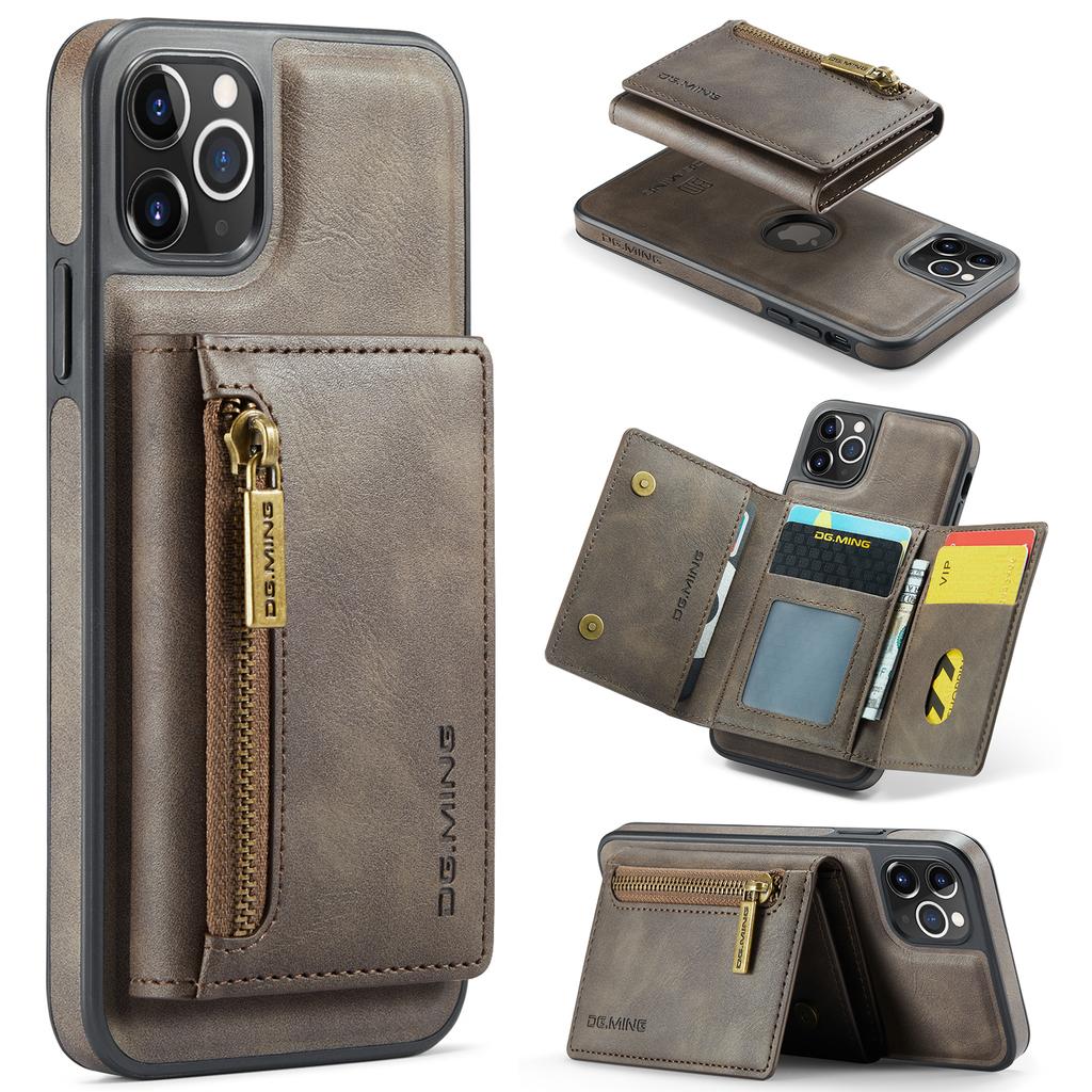 DG.MING M5 Series For iPhone 11 Pro Case Detachable Magnetic Leather Phone Cover with Card Slots