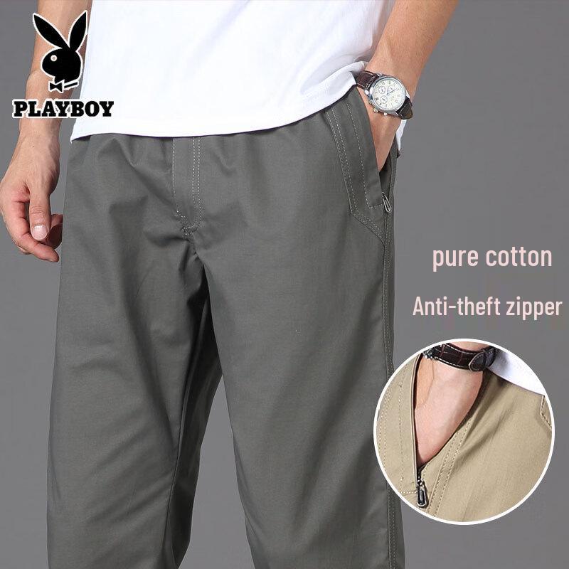 Мужские свободные хлопковые брюки-карго Playboy 2XL