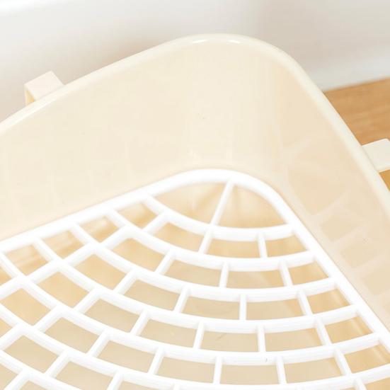 Pet Toilet Convenient Rabbit Litter Box Easy To Clean Large Hollowed-out Triangular Area Small Animal Toilet Pet Supply