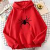 Sudaderas con Capucha Estampado de Araña Hip Hop Primavera Otoño Invierno Sudaderas Casuales Sudadera con Capucha Gráfica para Hombre Mujer