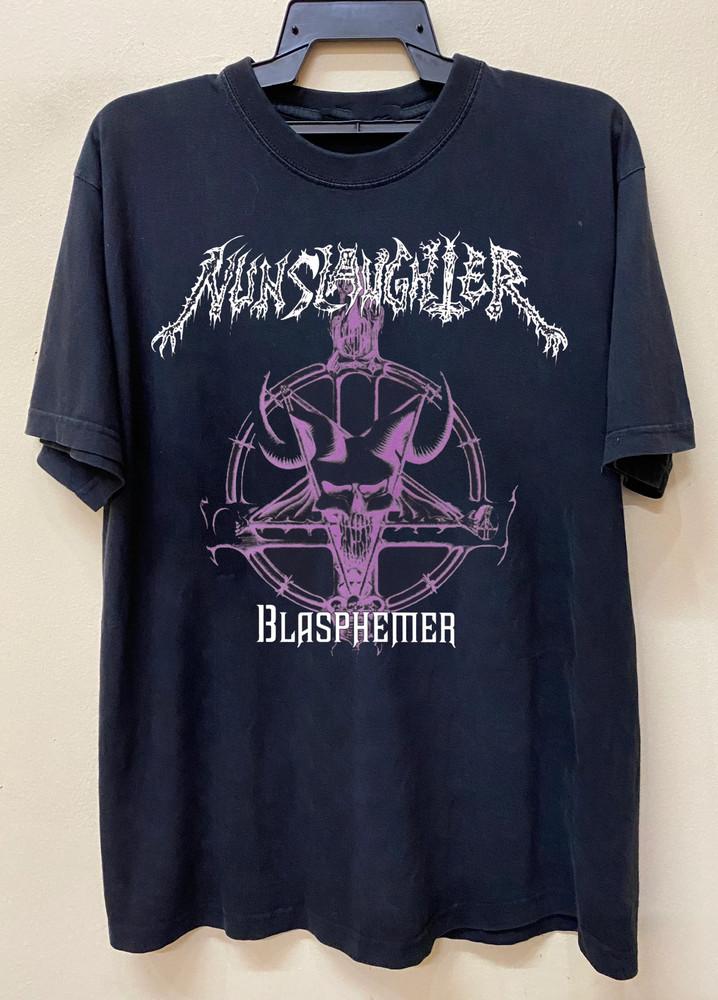Nunslaughter Band Album Gift For Fan S To 5XL Black T-shirt Go72