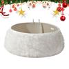 Christmas Tree Base Collar Artificial White Luxurious Plush Christmas Tree Collar Bow Blanket Adjustable Tree Skirt Decor