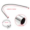 120cm Stainless Steel Exhaust Pipe with Two Clips Air Diesel Heater Car Parking Exhaust Pipe for Diesel Heating