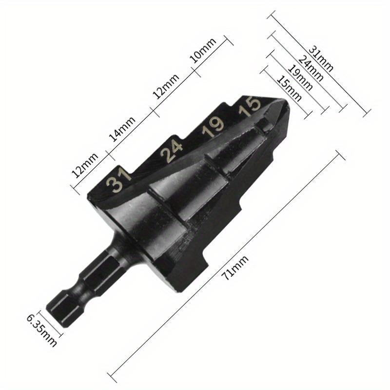 

PPR Подъемное Ступенчатое Сверло HSS Ступенчатая Сверлильная Головка Шестигранный Хвостовик Открывалка для Отверстий Корончатые Сверла для Расширения Отверстий в ПВХ Водопроводных Трубах 1PCS
