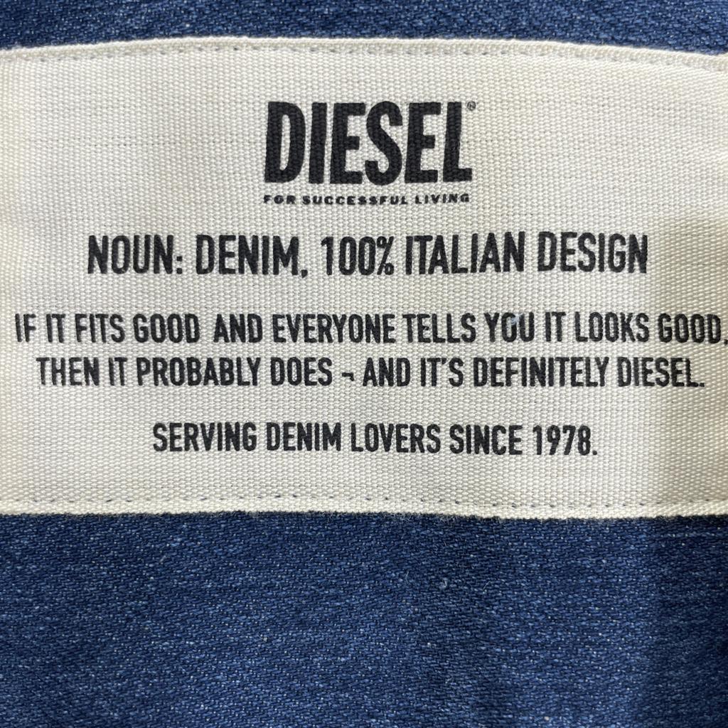 DIESEL D-EAST-P1 Blue Long Sleeve Denim Shirt Washed tops XS blueUsed