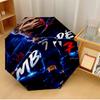 M-Mbappe Umbrella with Automatic Open/Close & Self-8-Rib Heavy-Duty Umbrella, Compact Travel Umbrella Suitable for Outdoor