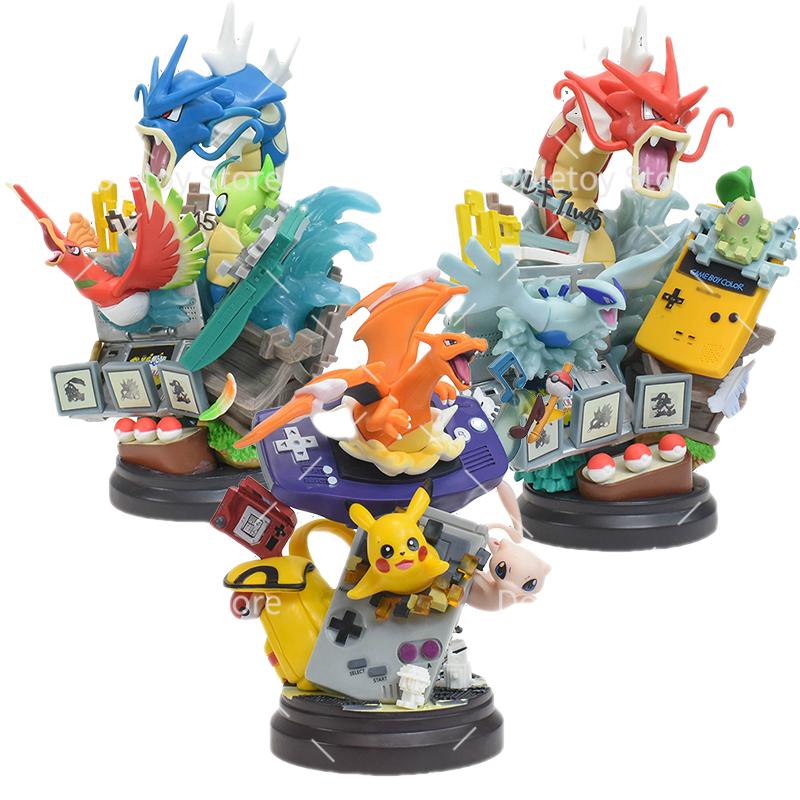 Lot de 8 Figurines Pokémon Ho-Oh Lugia Héricendre Pikachu Germignon Dracolosse Kaiminus et
