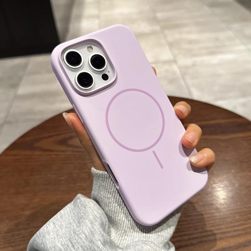 Liquid Silicone Magnetic Suction Suitable for IPhone16PROMAX Mobile Phone Case Apple 15 Strong Magnetic Thin Ring 14 Soft Protective Cover