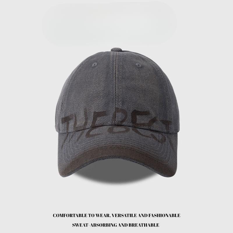 Hat Women European and American Retro Cowboy English Letters Foreign Trade Baseball Hat Graffiti Hat Men British Baseball Cap