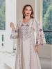 Elegant Rhinestone Embroidered Abaya - Dubai Style Women's Long Robe