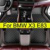 Car Floor Mats For BMW X3 E83 2006-2010 Leather Full Set Anti Dirt Pad Rug Cover Carpet Car Accessories Interior Parts 2007 2008