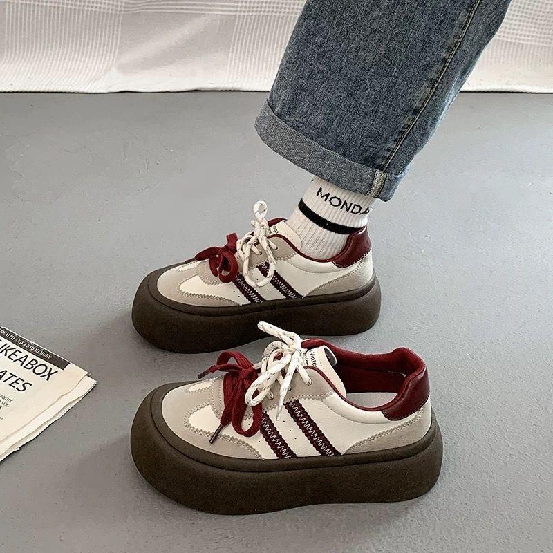 Ретро Гонконгский стиль платформа 22 весна новый студент шикарный нишевый дизайн повседневные кеды 35