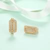 UMCHO Yellow Gold Color Earring Fashion Zircon Earrings Earrings Clasp for Women