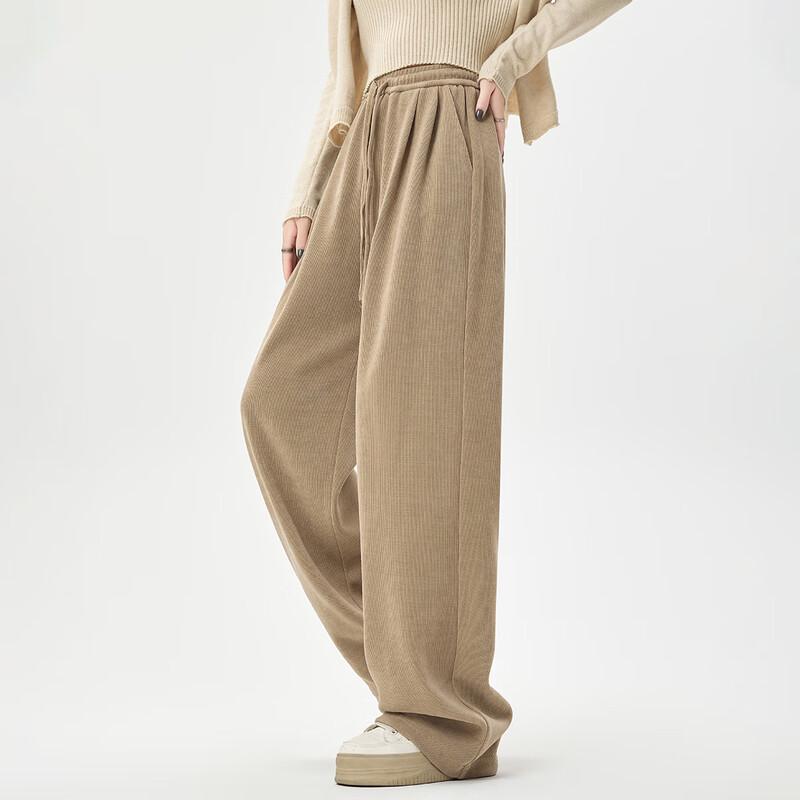 HSTYLE Women's 2025 Relaxed High-Waist Wide-Leg Trousers
