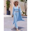 Wide Leg Suit Trousers Women Women Casual Fashion 3 Piece Cardigan Drawstring Vest And Ropa De Mujer Verano 2024 Tendencia