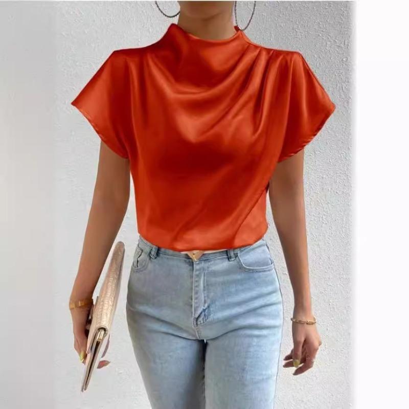 Women's Summer Fashion New Crew Neck Short Sleeved Top