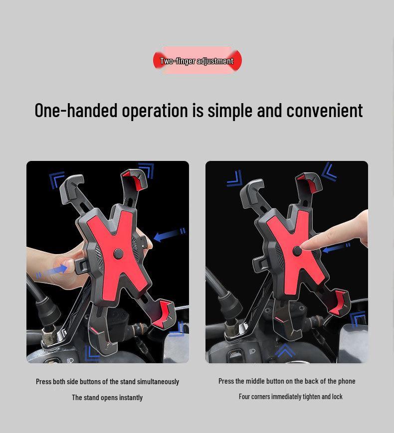 Four-Claw Phone Holder for Delivery Riders: Secure Mount for Bikes and Motorcycles