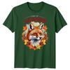 Re delle Foglie Volpe Foglie d'Autunno Stagioni T-Shirt Grafica Unisex