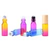 Glass Roll On Bottles 10ml Gradient Color Empty Bottle Roller Ball For Essential Oil Travel Kit