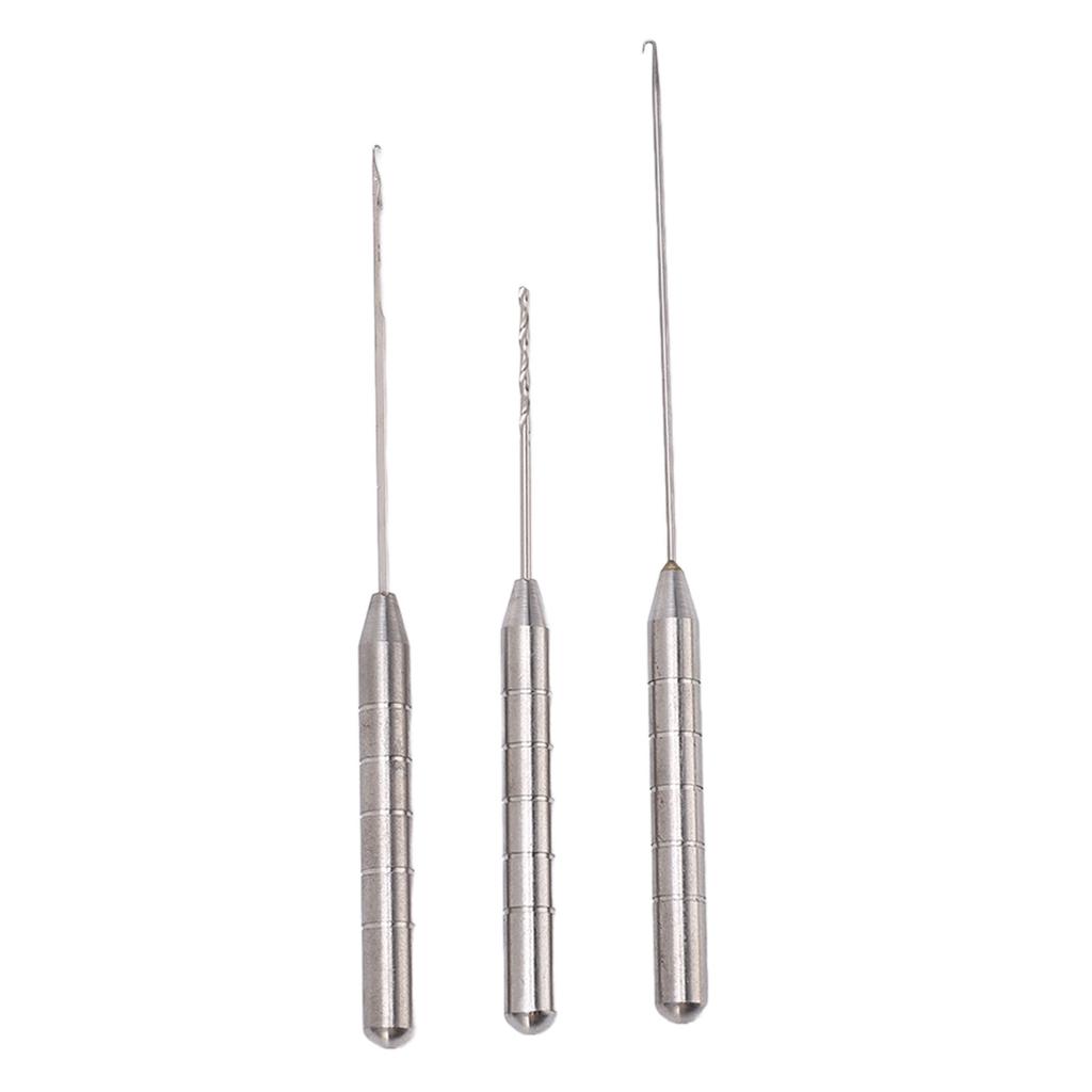 Fishing Bait Needle Set 3 in 1 Combo Set Aluminium Alloy Carp Fish Drill Tackle Rigging Tool Kit