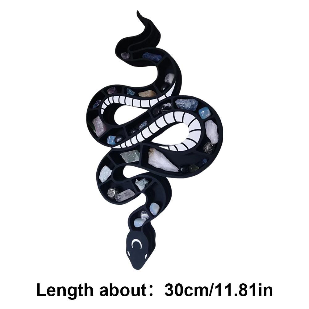 Hölzernes Schlangenform Kristallaufbewahrungsregal Kristall-Ausstellungsregal Mineralien-Gesteinsaufbewahrung Ornament für Heimdekoration