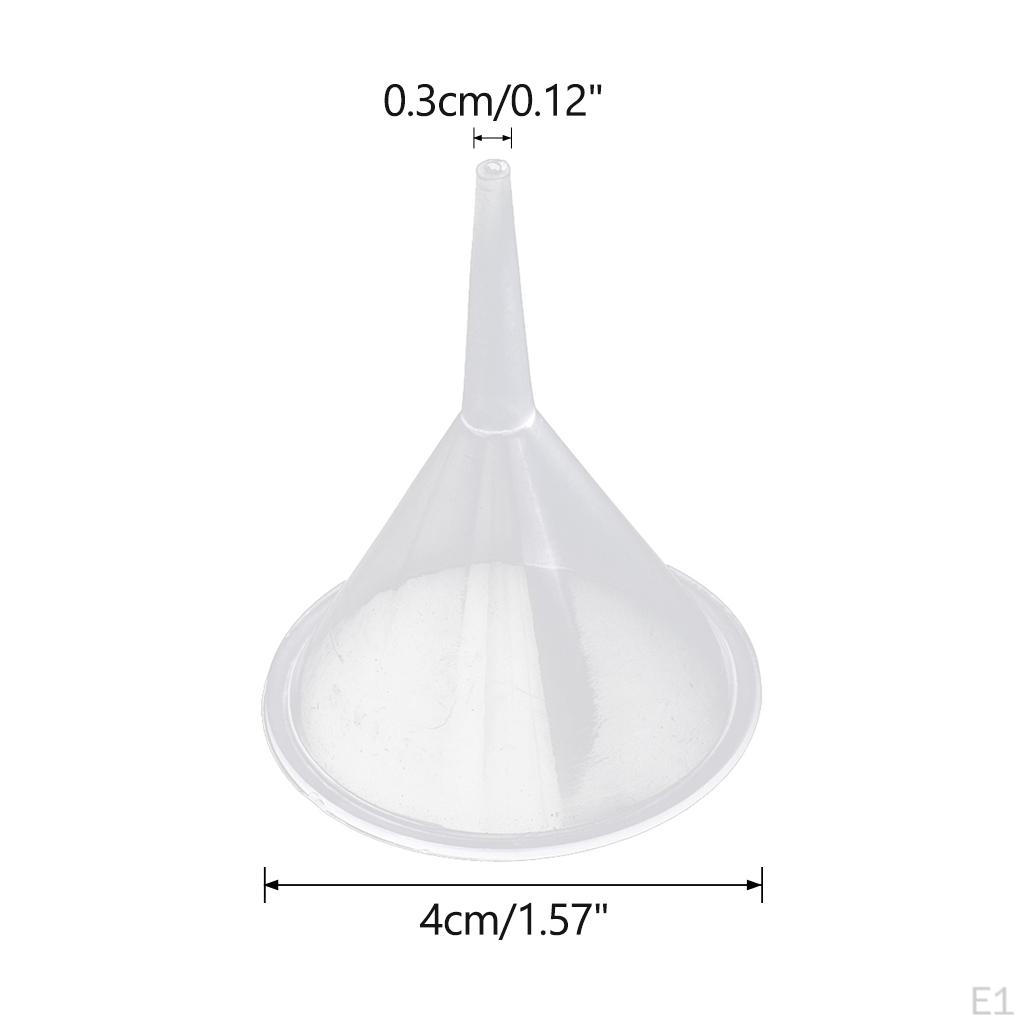3 Pieces Mini Small Clear Plastic Funnels for Bottle Filling Home Kitchen Tools