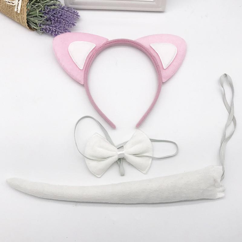 Animal Headband Set With Bunny And Cat Ears For Cosplay Party Costume Accessories
