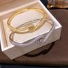 Fashion New Round Zircon Buckle Bracelet, Light Luxury and High-end Bracelet, Trendy and Versatile