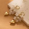 Heart Modern Geometric Earrings 2023 Trendy Gold Plated Hoops Women For