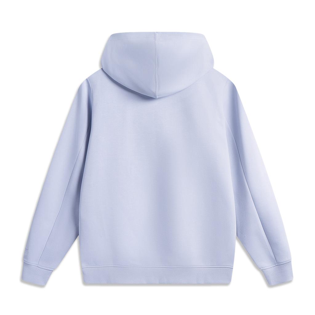 Li Ning Sports Lifestyle Series Letter Hooded Soft Comfortable Breathable Versatile Sweatshirt Men Sweatshirt Frost-Blue AWDV563-3