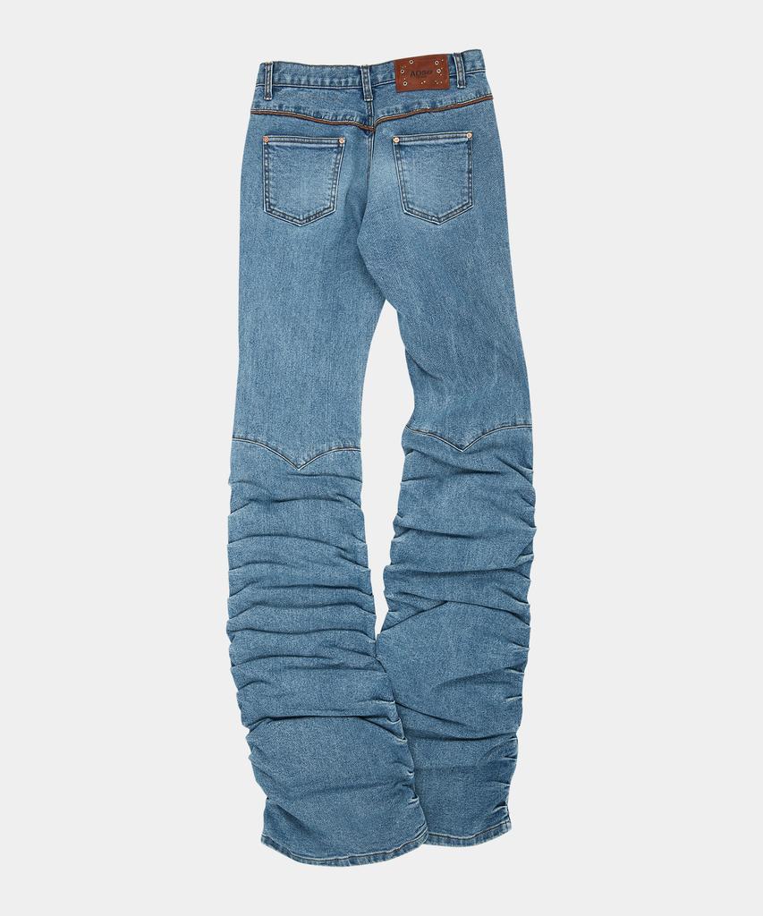 ADSB ANDERSSON BELL New Martina Western Boots Wrinkle Jeans Apa667W(Washed Blue)