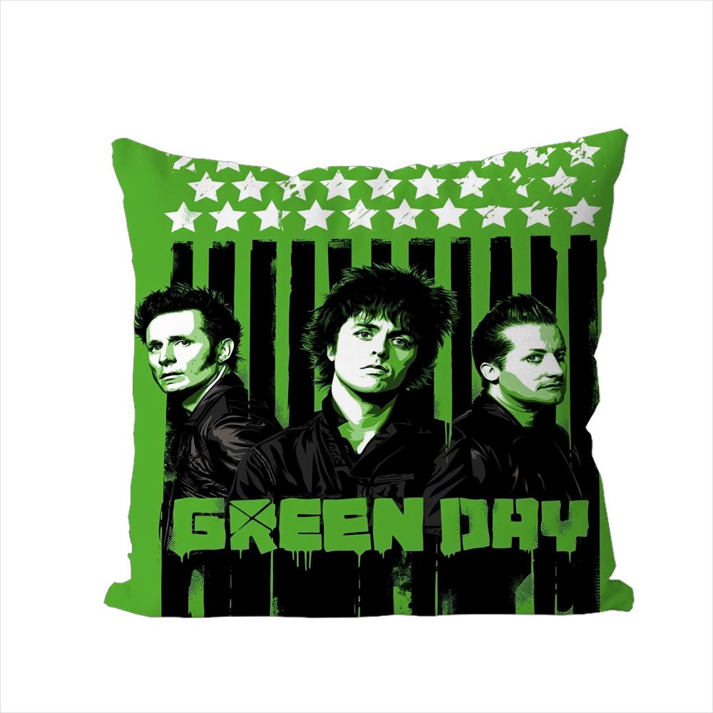 

Band Green Day Pillow Case For Car Sofa Decorative Home Doublesided Print Plush Square Throw Pillow Cushion Cover 30x30cm