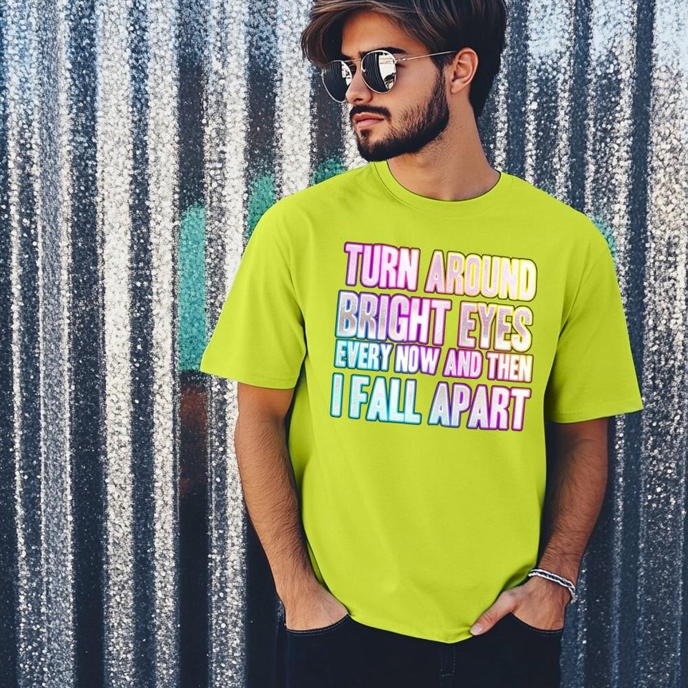 

Футболка Turn Around Bright Eyes с необычным принтом для вечеринки-маскарада, выходных, 80-х, женская 2XL