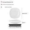 Zhi Shi Simple White Bone Porcelain Square Soup Plate