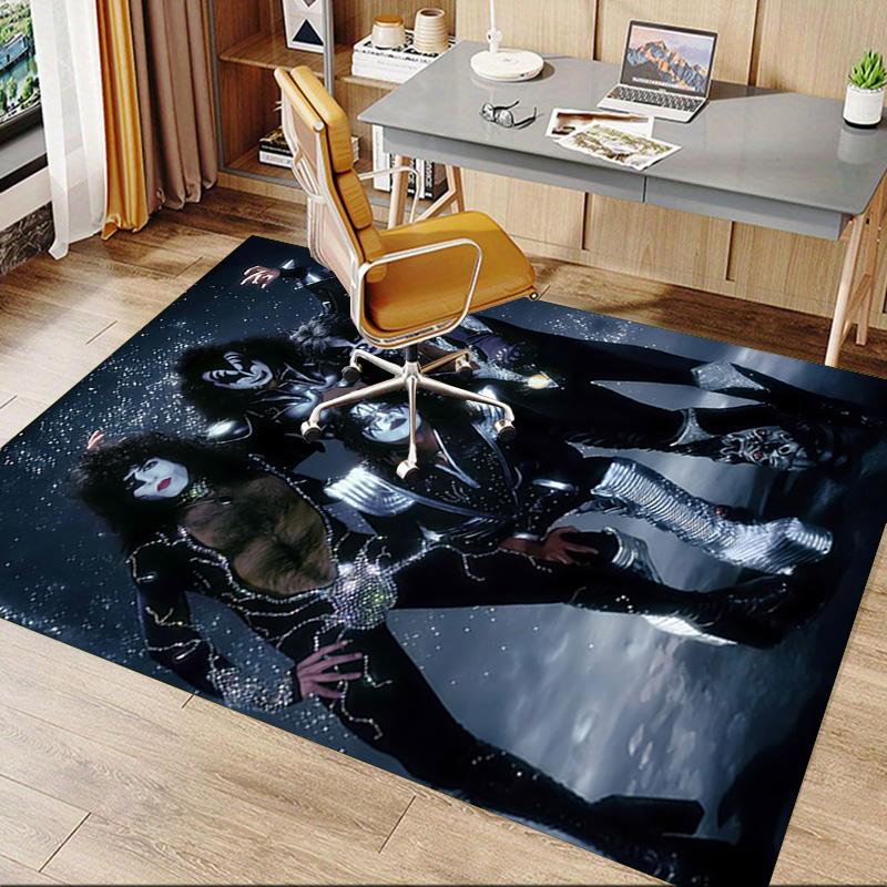 Iconic Rock Band Style Carpet For Playroom Bedroom Living Room Sofa Home Decor Kids Game Area Rug Nonslip Floor Mat