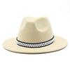Classic Wide-brimmed Light Jazz Hat Imitation Pearl Accessories Elegant Lightweight Top Hat Fashionable Versatile Outdoor Outing Hat