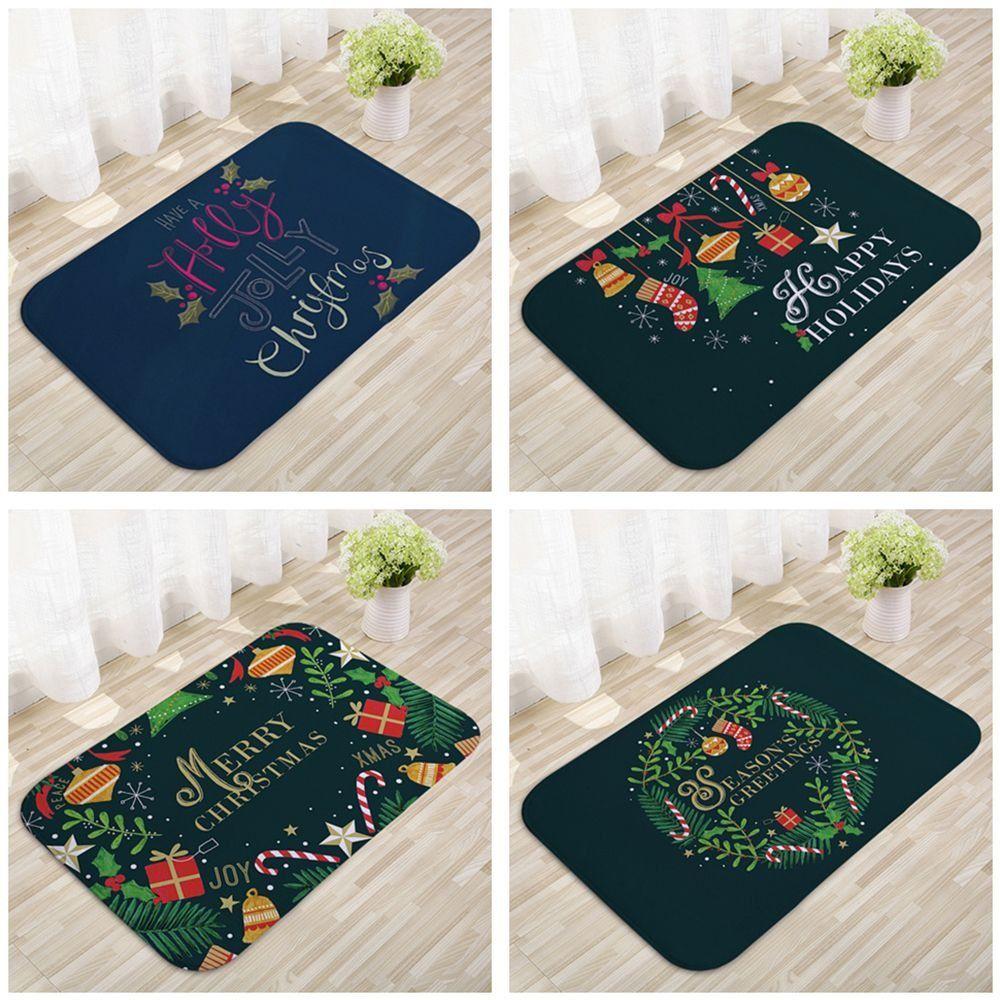 Soft Christmas Carpet Festival Theme Living Room Rug Merry Christmas Entry Floor Mat Dining Room