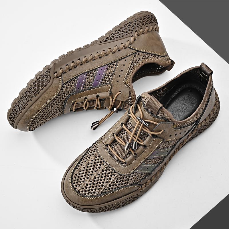 Fashion Classic Brand Men's Mesh Casual Shoes Summer Breathable Oxford Shoes Outdoor Camping Hiking Men's Sports Shoes Soft Sole