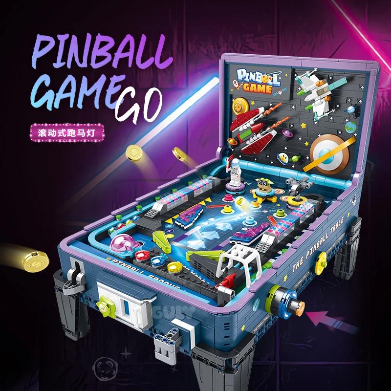 Moc Idea Pingball Table Game Technical Building Blocks Large Difficult Model Assemble Bricks Toy Birthday Gift Set Adult Kid Boy