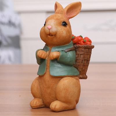 Handwerk Harz Kaninchen Figurine Niedliche Cartoon Tier Skulptur Kreative Handwerk Kaninchen Modell Bonsai