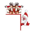Santa Door Corner Santa Claus Elk Sign Reindeer Santa Claus Door Frame  Indoor