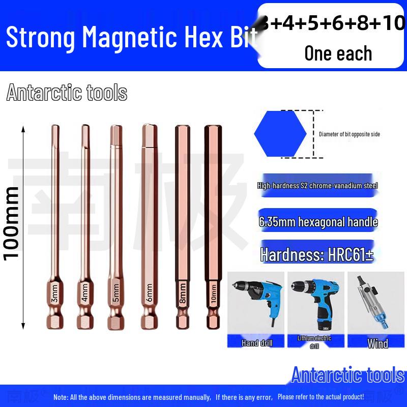 Industrial-Grade Strong Magnetic Hex Bit Extension for Electric & Pneumatic Screwdrivers and Drills
