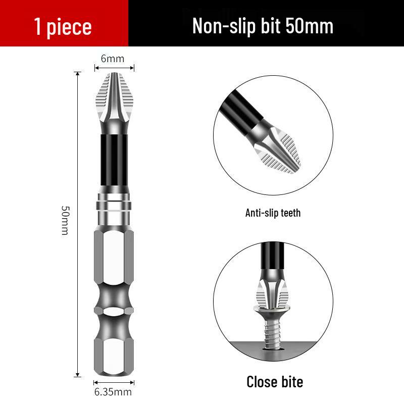 K5 Anti-Slip Shock-Resistant Phillips Screwdriver Bit Set - Strong Magnetic, High Hardness, High Torque.