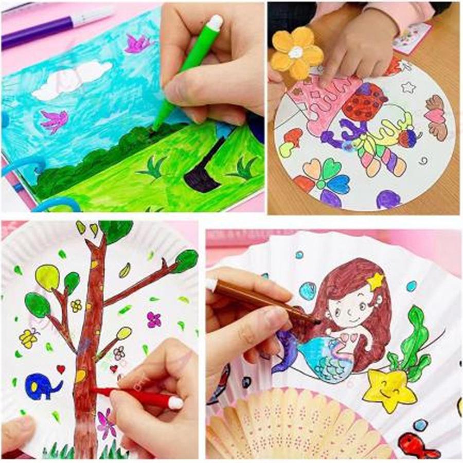 36/72pcs 6 Vibrant Colors Mini Portable Watercolor Pens Drawing Markers for Graffiti & Art Painting Stationery Art Supplies