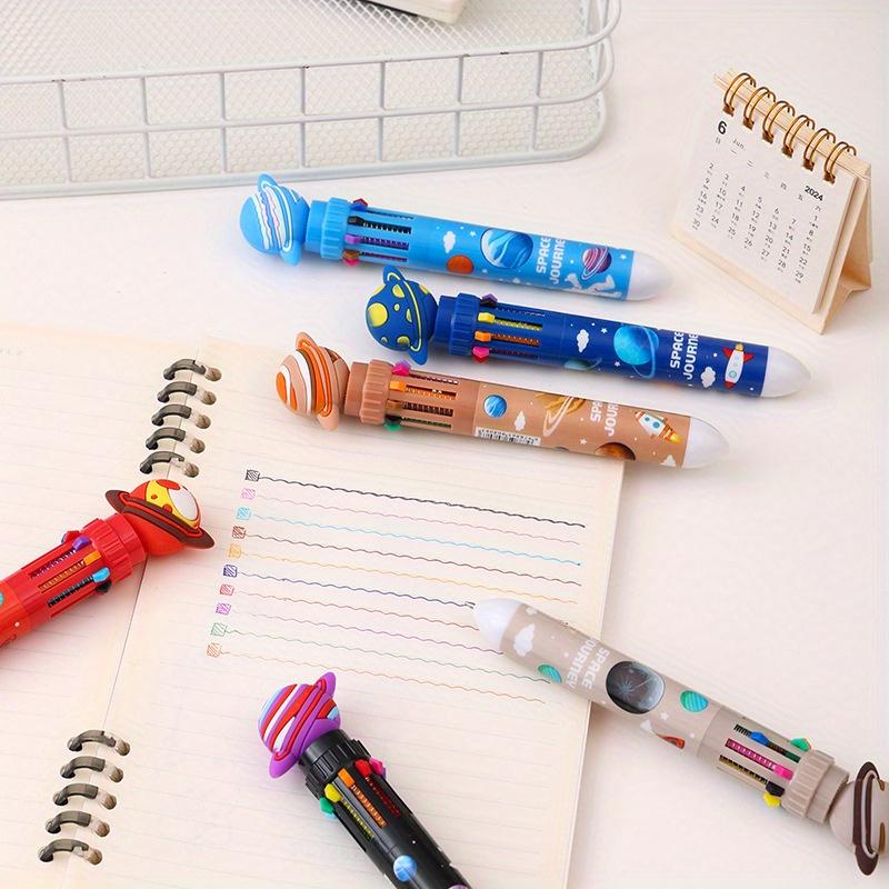 Back To School Season 36pcs 0.7mm Creative Planet Ten-color Ballpoint Pen Multi-color Press Hand Tent Pen Gift Pen Prize Pen Stationery Stationery