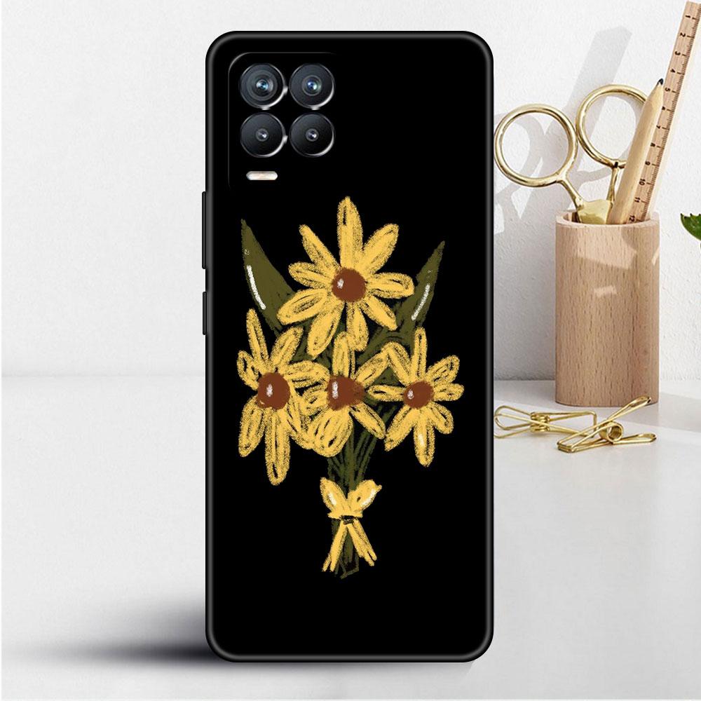 

Чехол для Realme 8 C21y GT Neo 2 3 8i C21 7 C11 6 C12 C35 C3 GT 9 Pro C12 силиконовый чехол для телефона TPU с цветком Realme GT Neo3