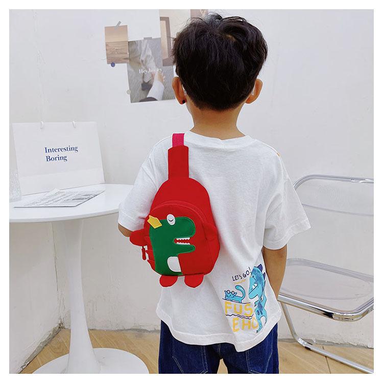 Borsa a tracolla per bambini con stampa di dinosauri, simpatico marsupio a cartoni animati per ragazzi e ragazze, borsa a tracolla leggera per l'uso quotidiano
